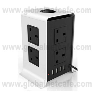 ENCHUFE MULTIPLE DE 8 TOMAS Y 4 USB 100% Nuevo