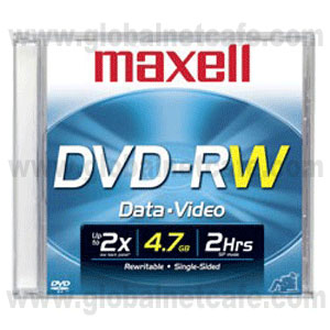 DVD-RW MAXELL REGRABABLE 2X 4.7GB 